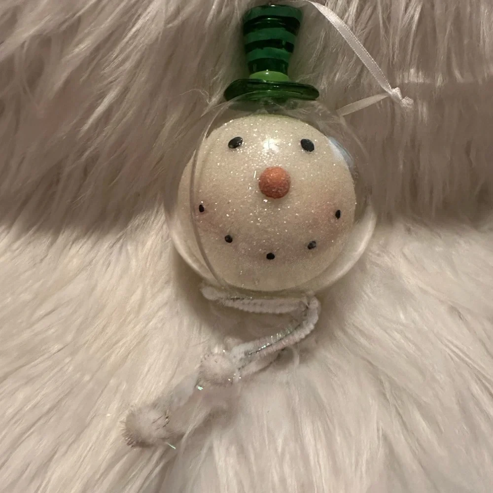 🩷5/$10 Snowman Ornament with Green Hat